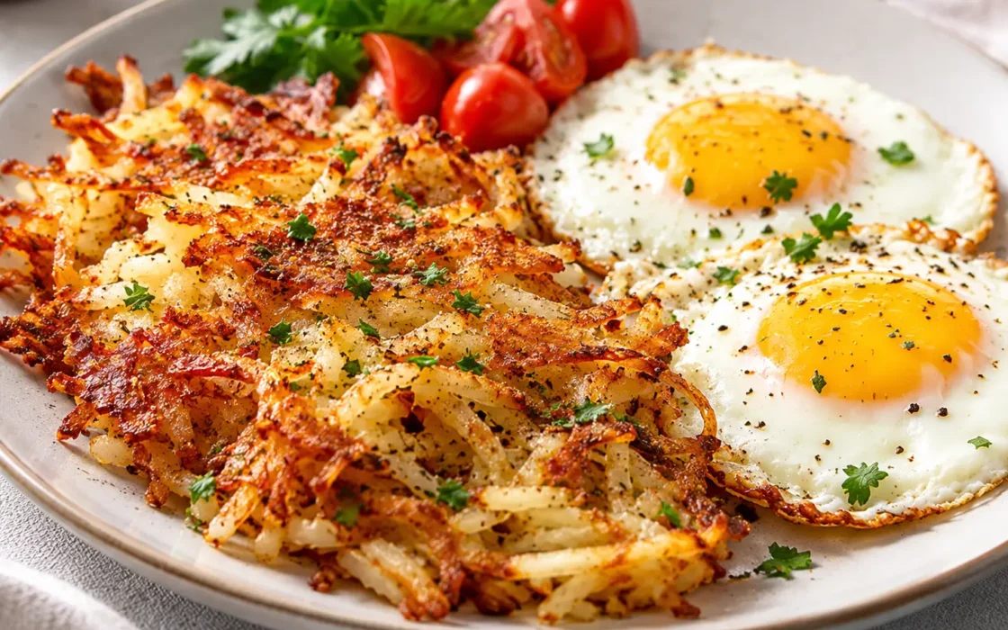 Crispy Diner-Style Hash Browns & Eggs
