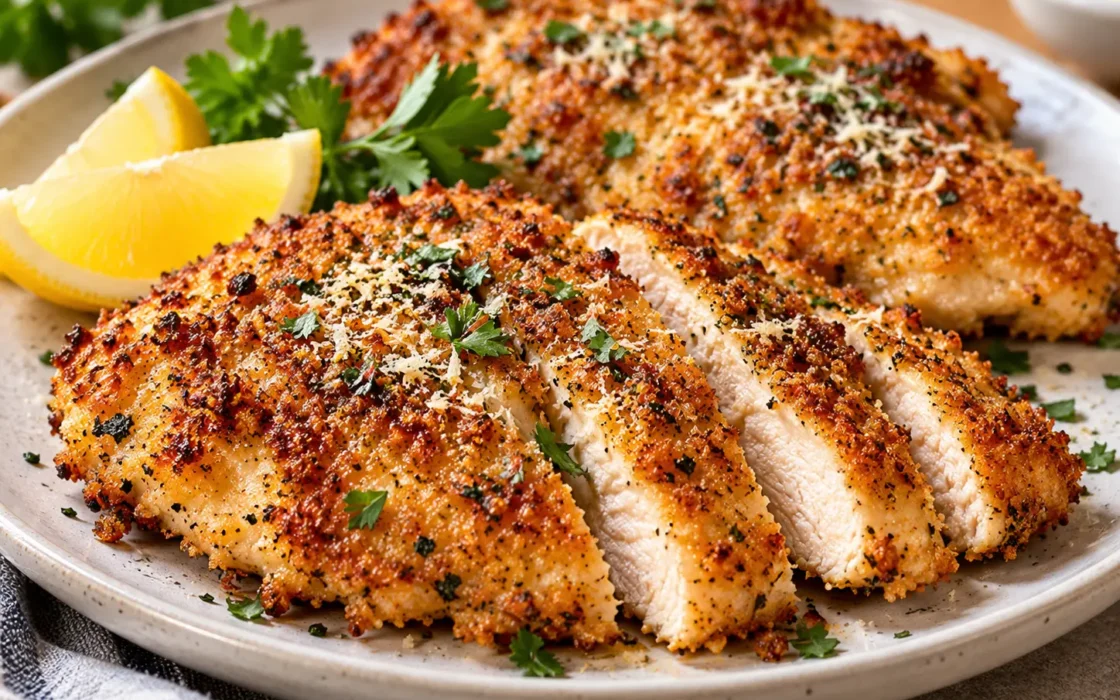 Crispy Parmesan-Crusted Chicken Cutlets