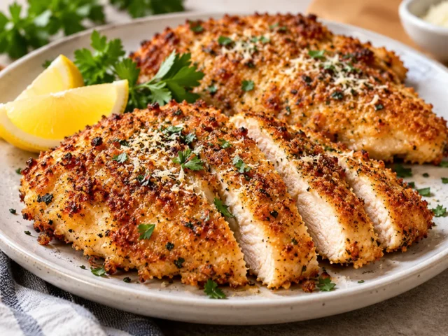 Crispy Parmesan-Crusted Chicken Cutlets