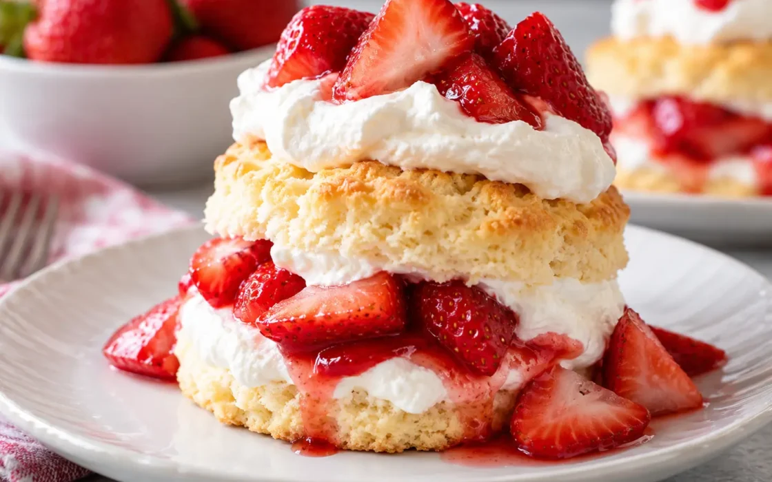 Strawberry Shortcake with Whipped Cream