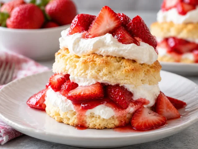 Strawberry Shortcake with Whipped Cream