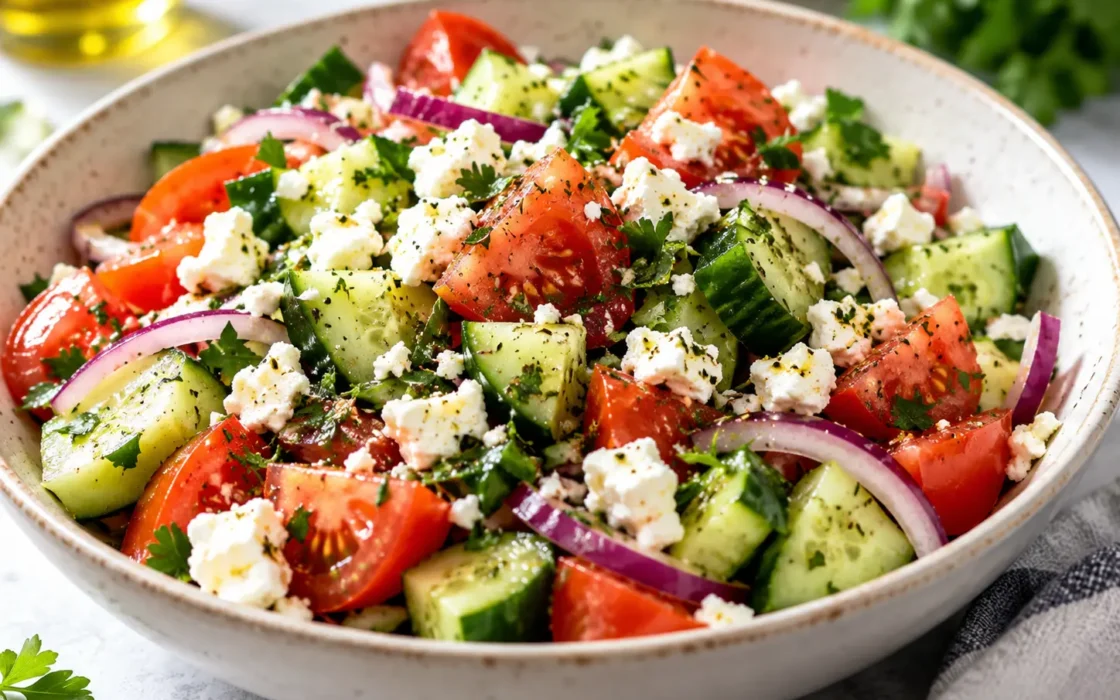 Cucumber, Tomato & Feta Salad