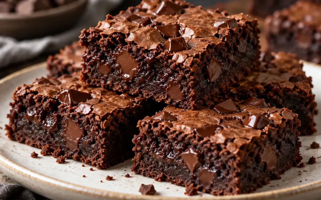 Fudgy Double Chocolate Brownies
